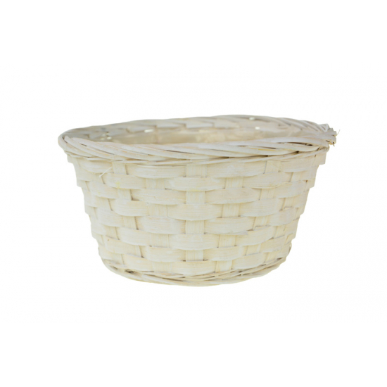 Kosár bambusz D20 H10cm fehér