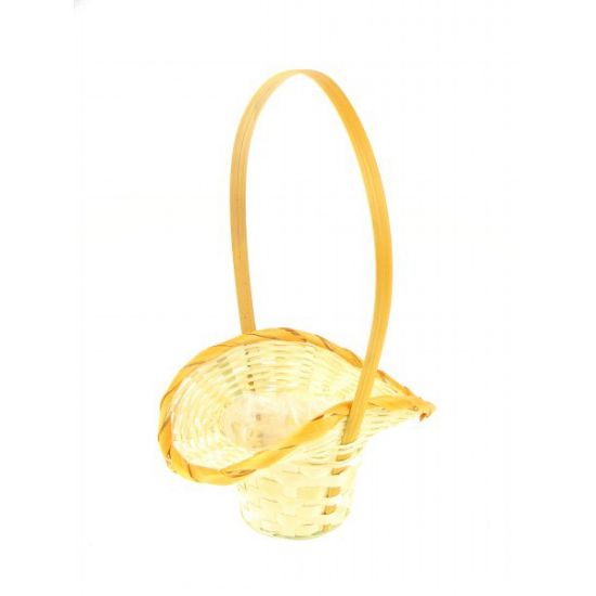 Kosár bambusz florentin 17,5cm natúr/barna