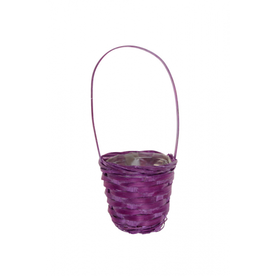 Kosár fonott D8 H6/17cm lila