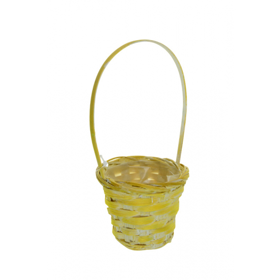Kosár fonott D8 H6/17cm sárga