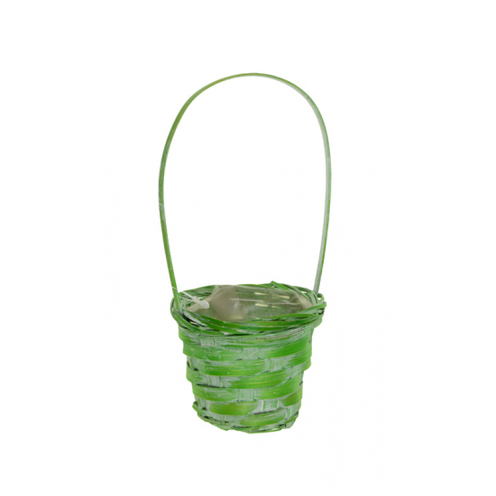 Kosár fonott D8 H6/17cm zöld