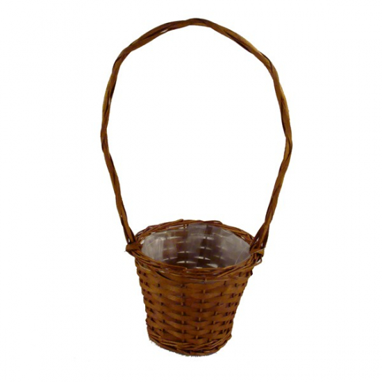 Kosár fonott kerek D13cm barna