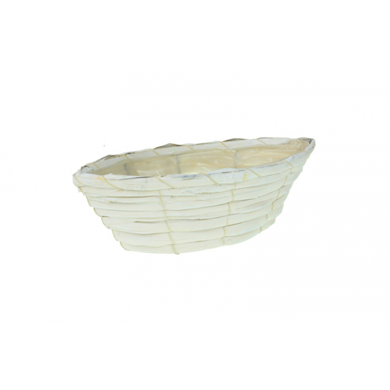 Kosár fűz csepp forma 37x17x9cm natúr