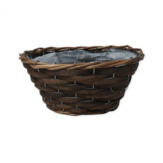 Kosár fűzfa kerek 22cm barna