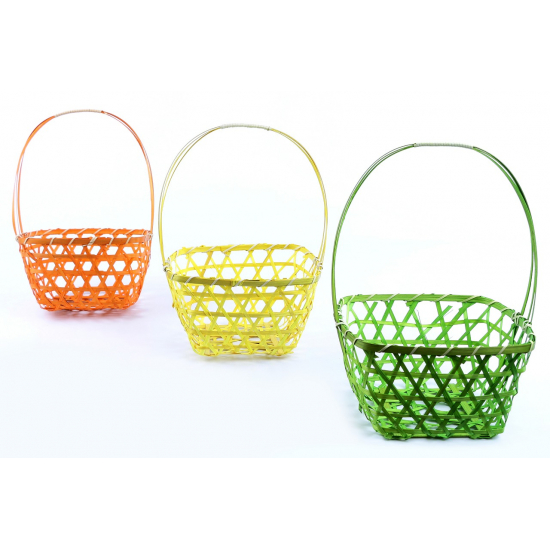 Kosár háncs 21*21cm több szín