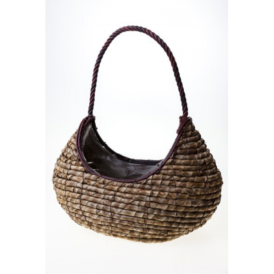 Kosár rattan 22*15*36cm táska forma natúr