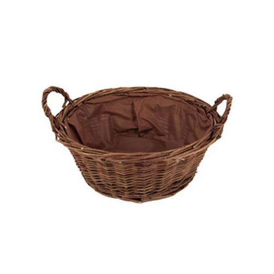 Kosár vessző ?19xH9cm barna