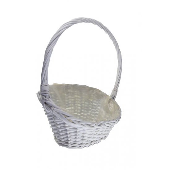 Kosár vessző 39*28*19cm fehér