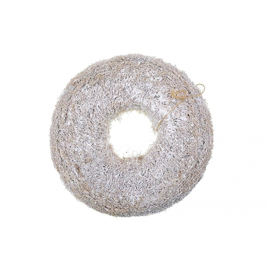 Koszorú alap gallyból D30cm fehér