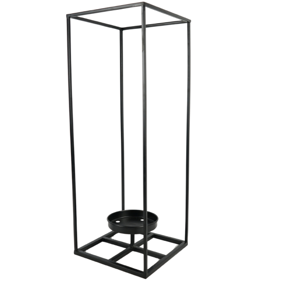 Lámpás fém 55cm fekete