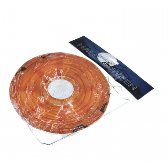 Lampion papír Halloween D20 narancs narancs