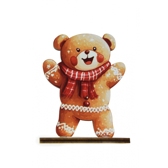 Maci fa 7*9cm sállal barna