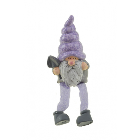Figura manó kerámia 21cm lógólábú lila