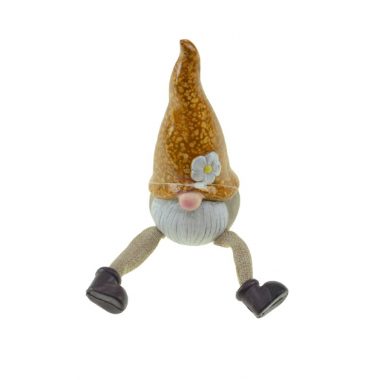 Figura manó kerámia 22cm lógólábú narancs