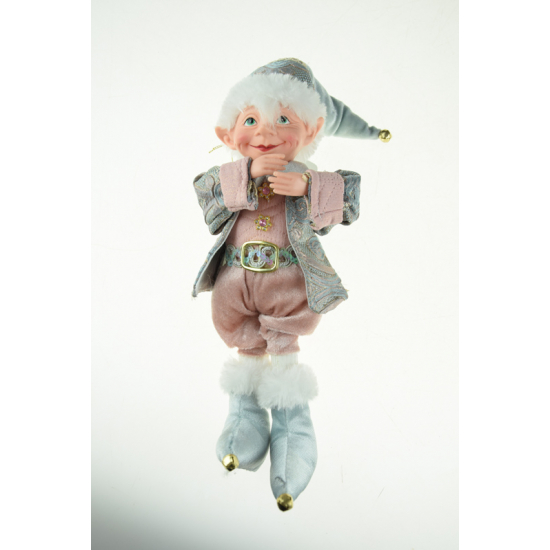 Manó textil 30cm kék/rózsaszín