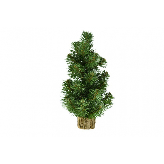 Műfenyő fa 30cm talppal zöld/világosbarna