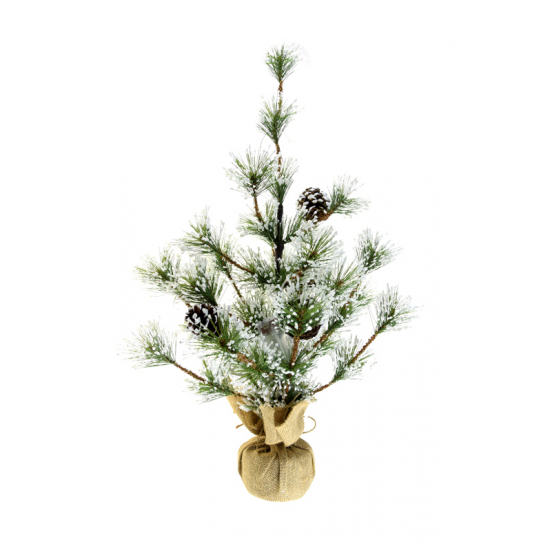 Műfenyő 43cm tobozokkal zöld