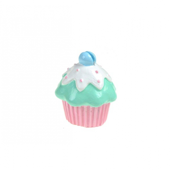 Muffin poly 3,5*4,5cm zöld/rózsaszín