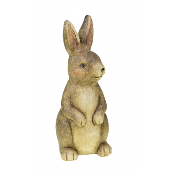 Figura nyúl műgyanta 16*16*44 barna
