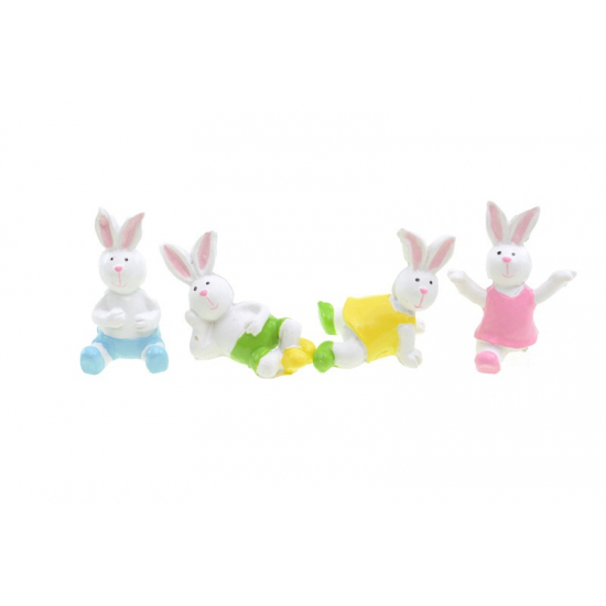 Figura nyúl poly 5,1cm s/4 több szín