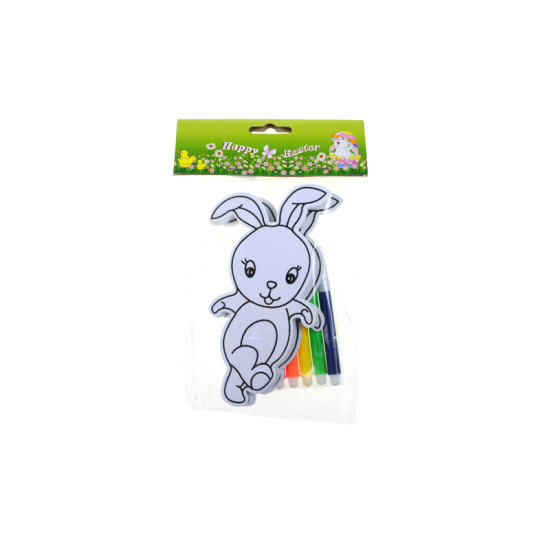 Nyúl hungarocell 18cm s/2 festhető fehér