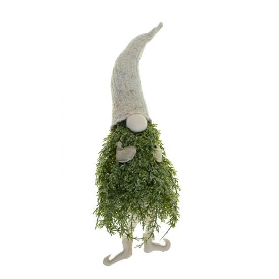 Figura orrmanó fenyőszakállal 54CM lógólábú arany/zöld