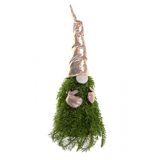 Figura orrmanó fenyőszakállal 55CM pezsgő/zöld