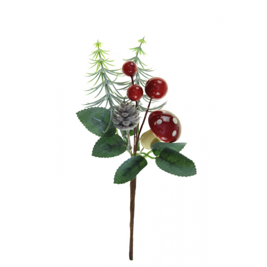 Pick 16cm gombával zöld