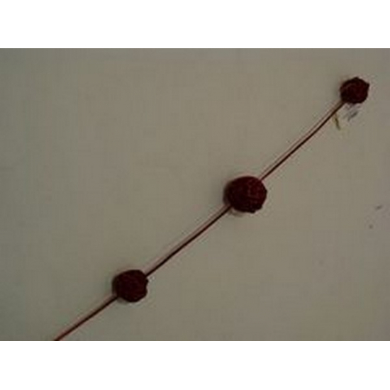 Pick rattan gömbös 70cm glitteres piros