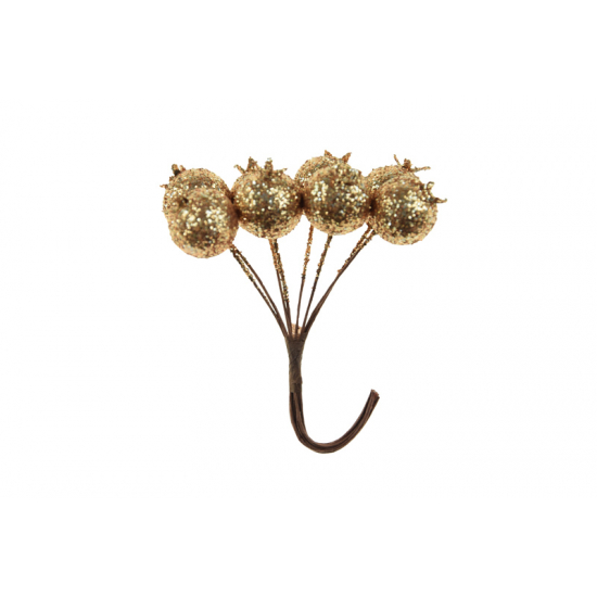 Pick bogyó 11cm s/8 glitteres bronz