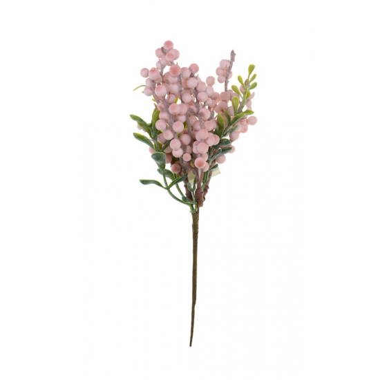Pick bogyós ág 21cm pink/zöld