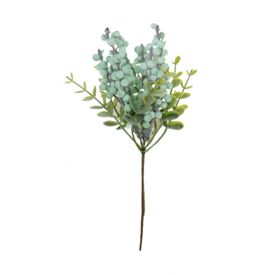 Pick bogyós ág 22cm fehér/zöld