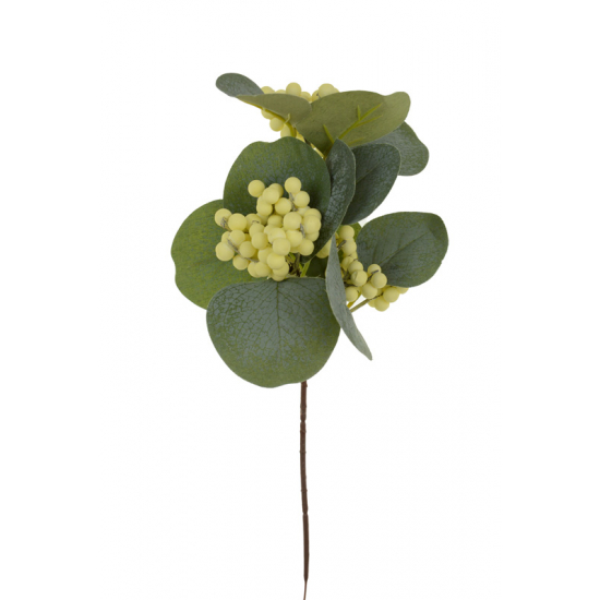 Pick bogyós ág 32cm sárga/zöld
