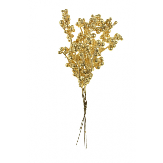 Pick bogyós csokor 21CM arany