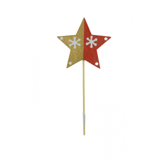 Pick csillag 6*20cm arany/piros