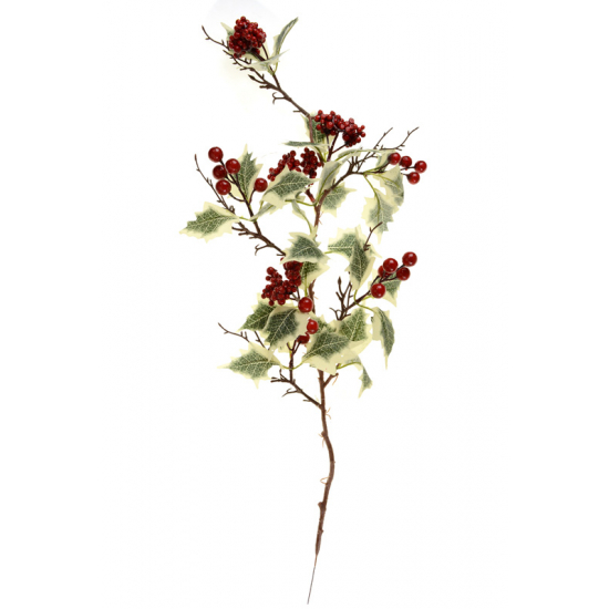Pick fagyöngy ág műa H71 cm piros/zöld
