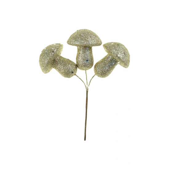 Pick gomba 3as 16CM glitteres arany