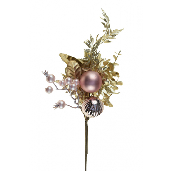 Pick karácsonyi ág 36cm arany/rosegold