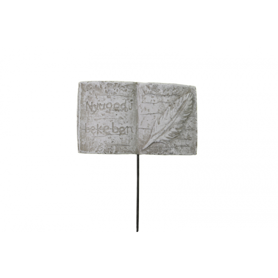 Pick könyv kő tollal 9.5x2x15.5cm szürke