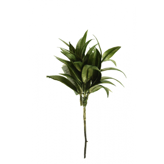 Pick levélcsokor 19cm metál zöld