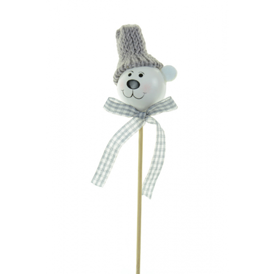Pick maci fej 7*20cm sapival szürke