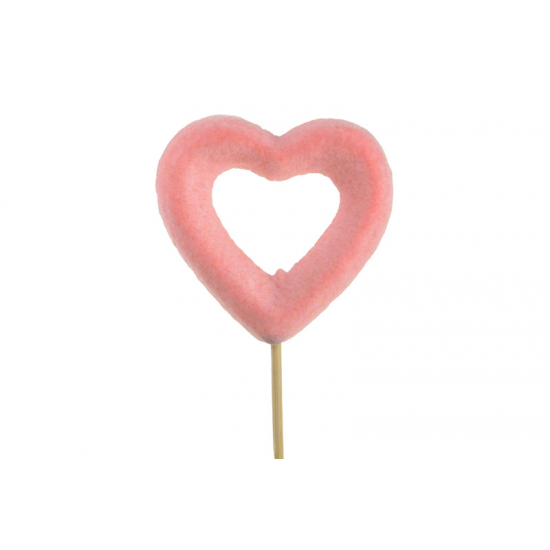 Pick nyitott szív hab 5cm pink