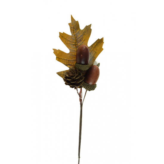 Pick őszi ág 28cm makkal barna