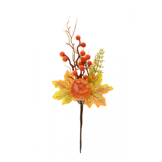 Pick őszi bogyós ág 28CM tökkel barna/narancs