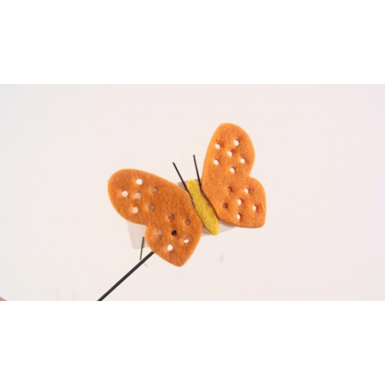 Pick pillangó filc 6,5cm narancs