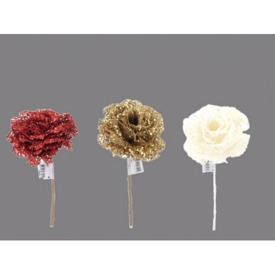 Pick rózsafej 26cm glitteres arany