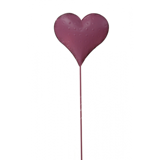 Pick szív fém 7*32.5*0CM pink