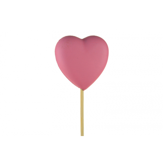 Pick szív műanyag 5*5*0CM pink