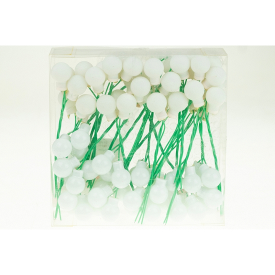 Pick üveggömb 1,5cm s/72 fehér mix
