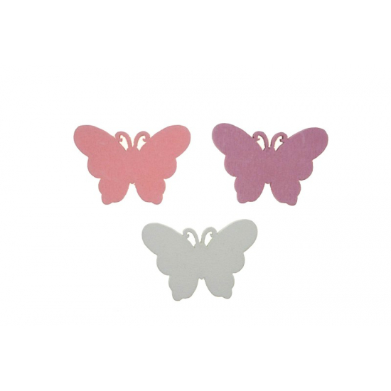 Pillangó fa LV 2,5cm s/60 fehér/rózsaszín/lila mix
